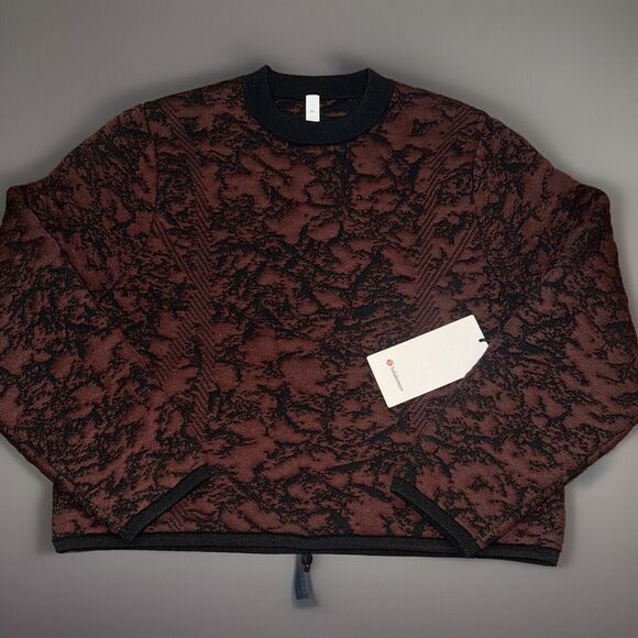 Lemon Sweaters - Lululemon Jacquard‎ Multi Texture Crew Neck Sweater Sweatshirts Women's Sz 6 NWT